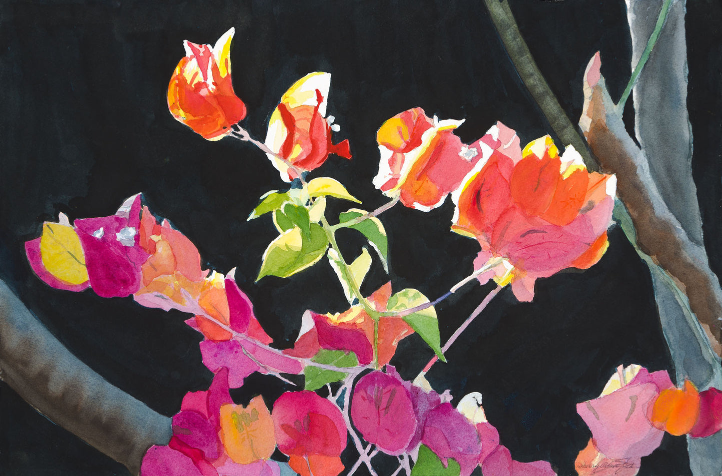 In The Hawaiian Sun-Watercolor