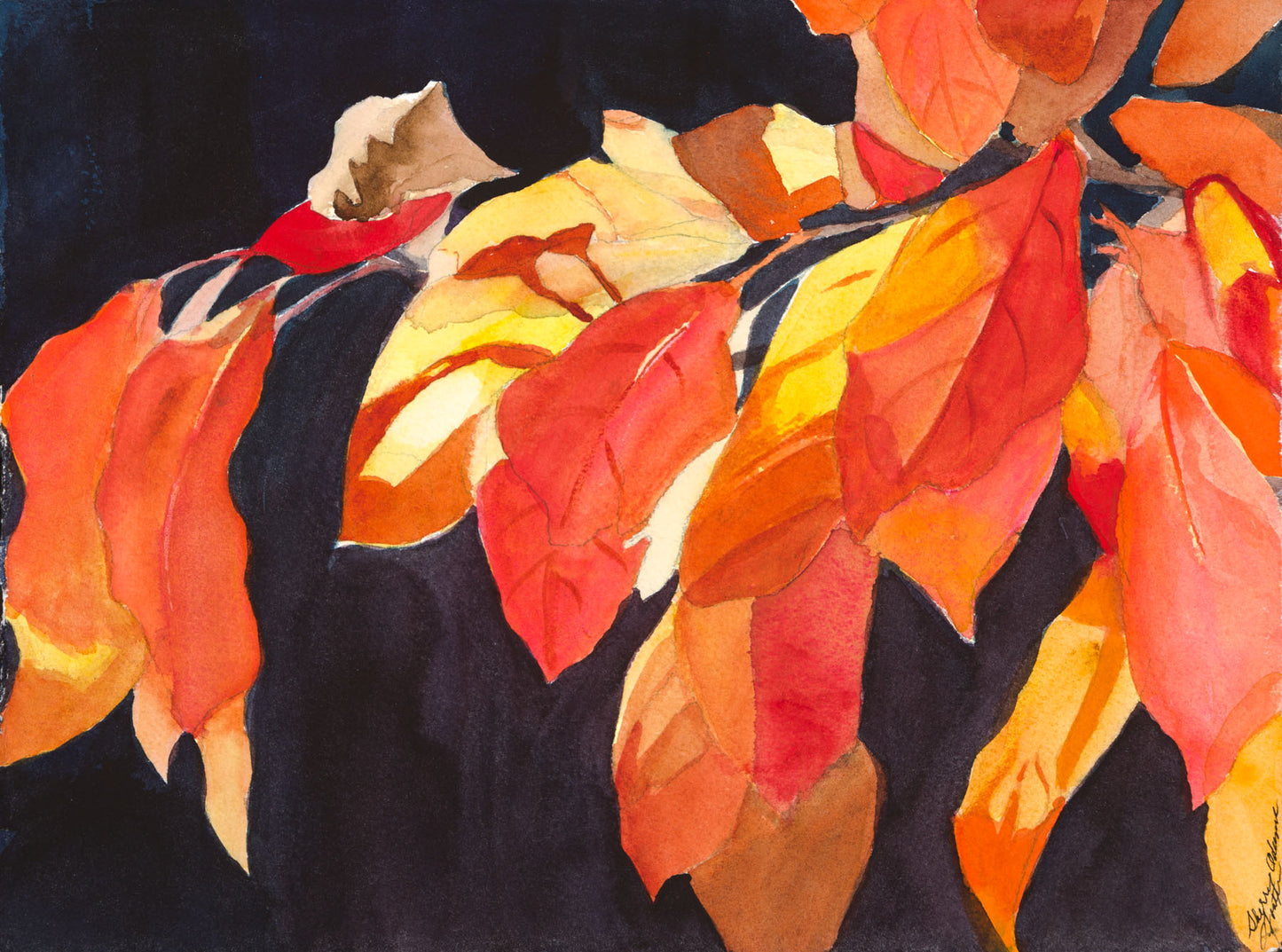 SOLD-Like Sun Through Stained Glass-Watercolor-Cards Available