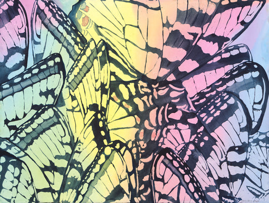 Swallowtail Orgy-Watercolor